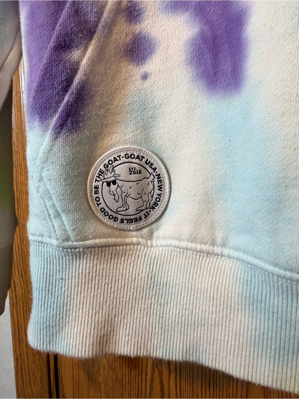 GOAT Tie-Dye Hoodie in Pastel Multi - Picture 6 of 9